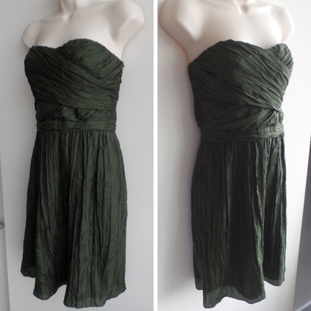 NWT J. Crew Arabelle Crinkle Silk Dress, sz 6 - Picture 2 of 3